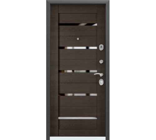 Входная дверь Delta 112 DL-2 DC 1 Mirror CT Wood Dark Brown