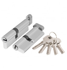Цилиндровый механизм Ajax (Аякс) с вертушкой AX202/60 mm (25+10+25) CP хром 5 кл.