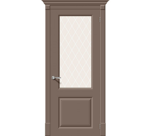 Межкомнатная дверь Скинни-13 Mocca White Сrystal