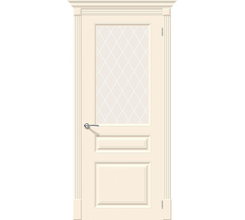 Межкомнатная дверь Скинни-15.1 Cream White Сrystal