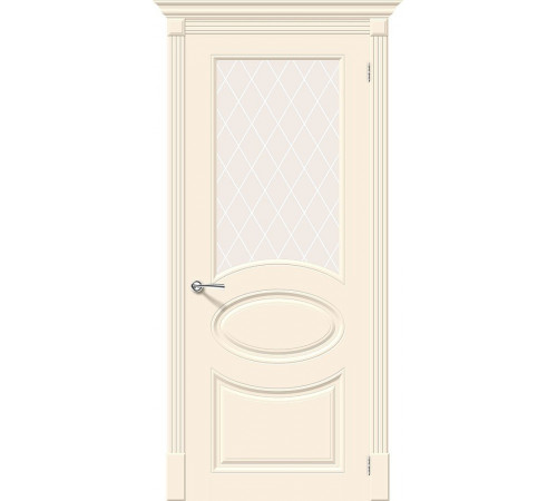 Межкомнатная дверь Скинни-21 Cream White Сrystal